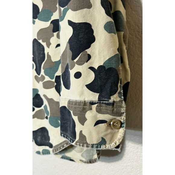 Woolrich Mens Long Sleeve Shirt Heavy Cotton Duck Camo Rugged READ XL Hunting - Picture 7 of 11